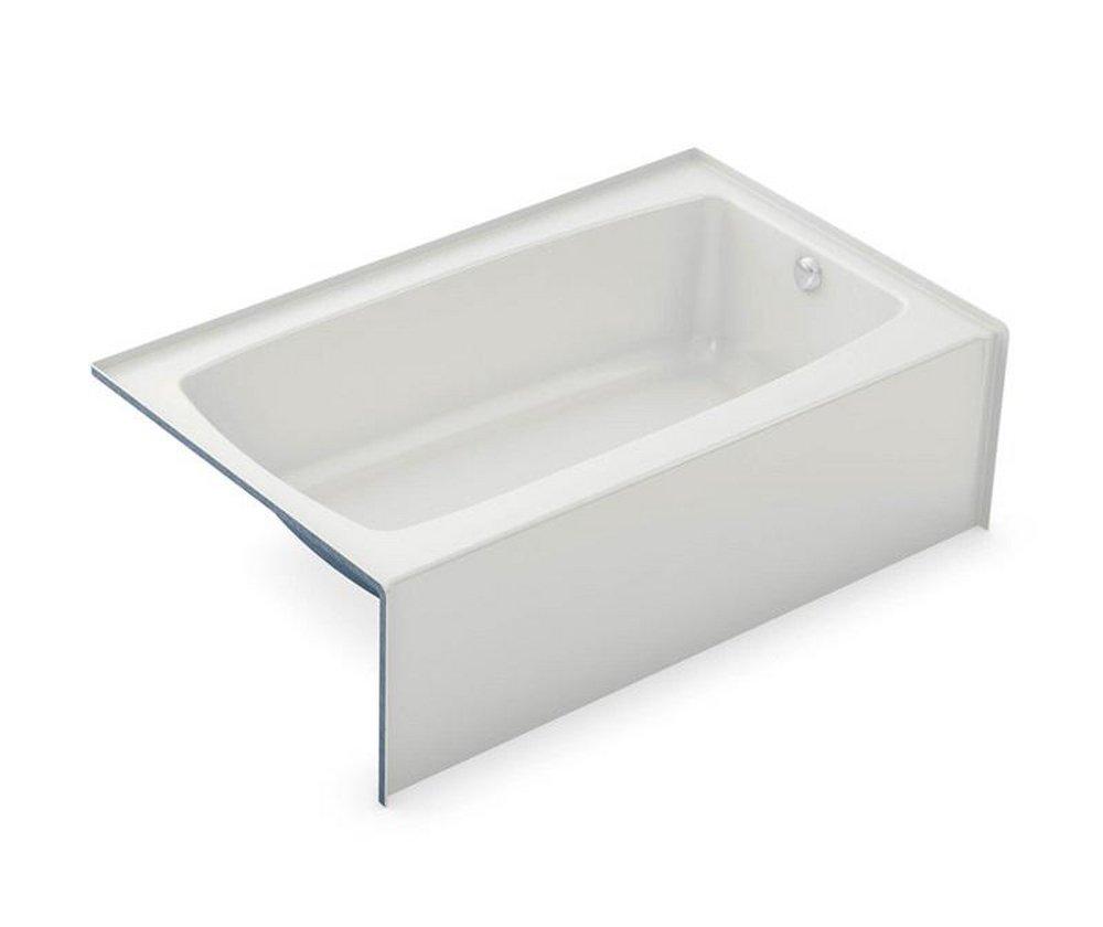 Aker by MAAX White 60 x 36 in. Soaker Alcove Bathtub in White 