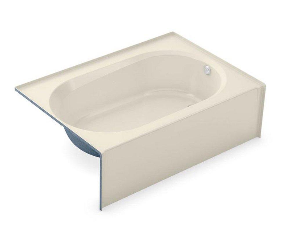 Aker by MAAX Bone 60 x 41 in. Soaker Alcove Bathtub in White 