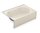 Aker by MAAX Bone 60 x 41 in. Soaker Alcove Bathtub in White 