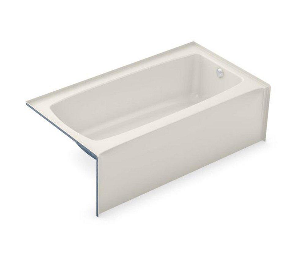 Aker by MAAX Biscuit 60 x 32 in. Soaker Alcove Bathtub in White 