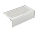 Aker by MAAX White 60 x 31-1/2 in. Fiberglass, Resin and Gelcoat Rectangle Alcove Bathtub with Right Drain 