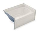 60 x 42 in. Whirlpool Alcove Bathtub Center Drain in Biscuit