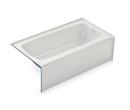 60 x 33 in. Fiberglass, Resin and Gelcoat Rectangle Alcove Bathtub with Left Drain in White