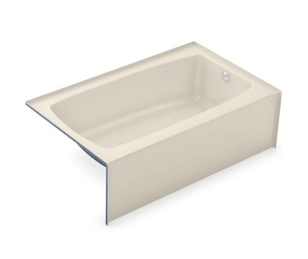 Aker by MAAX Bone 60 x 36 in. Soaker Alcove Bathtub in White 
