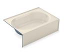 60 x 42 in. Fiberglass, Resin and Gelcoat Rectangle Alcove Bathtub with Right Drain in Bone