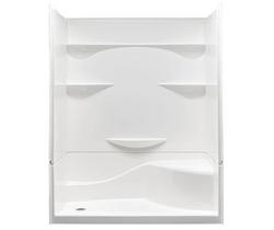 30 x 60 x 76 in. Alcove Shower Unit in White