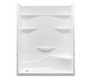 Aquatic White 30 x 60 x 76 in. Alcove Shower Unit 