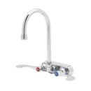 T&S Brass Polished Chrome 1.5 gpm 2 Hole Wall Mount Workboard Institutional Sink Faucet with Double Wristblade Handle 