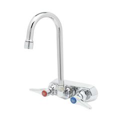 Workboard Faucet, 4" Wall Mount, 179X-A22 Swivel Gooseneck, Lever Handles, Aerator