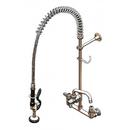 T&S Brass Chrome PRE-RINSE WALL MOUNT BASE 8 CENTERS 6 WALL BRACKET 6 ADD-ON FAUCET 