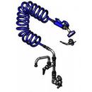 T&S Brass Polished Chrome 1 Hole Wall Mount Pet Groom Faucet with Double Handle 