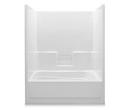 60 in. x 43-1/4 in. Tub & Shower Unit in White with Left Drain