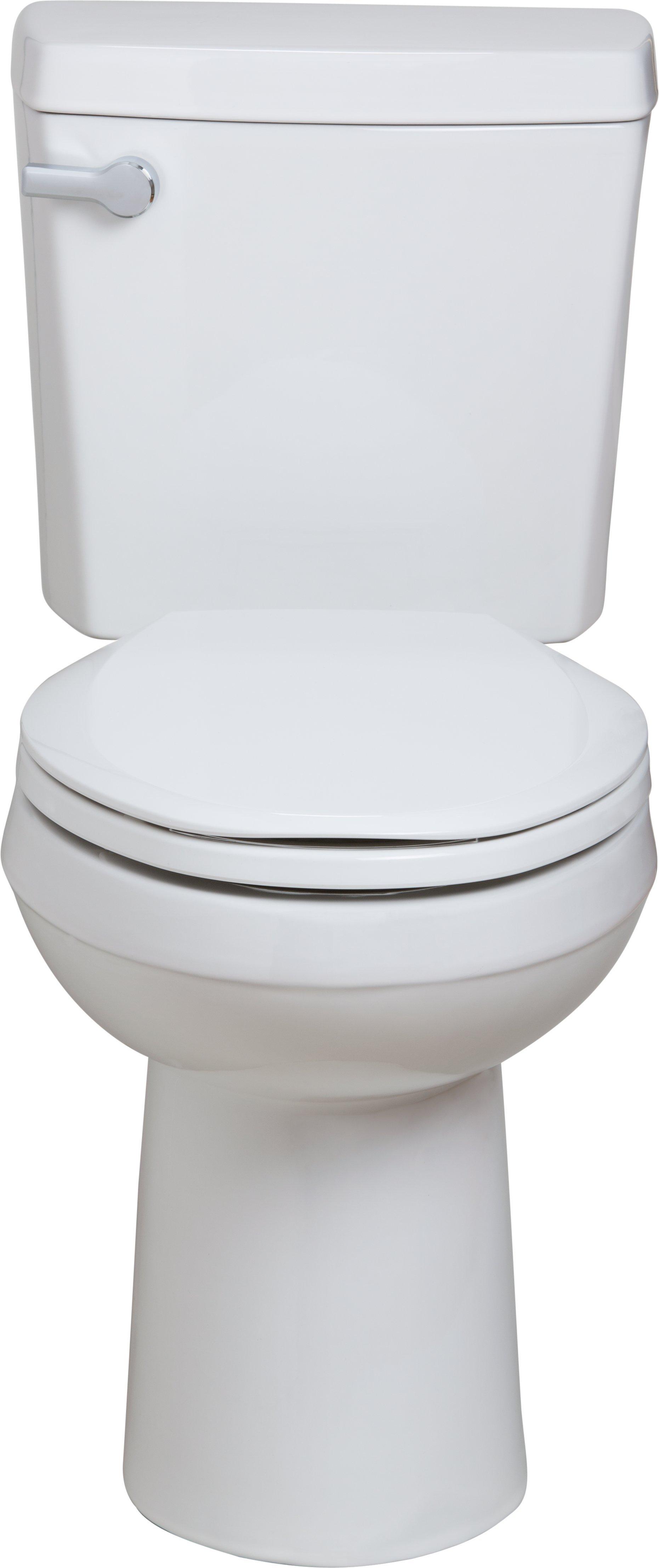 PROFLO&reg; White 1.6 gpf Elongated Floor Mount Two Piece Toilet Bowl 
