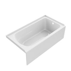 60 in. x 36 in. Soaker Alcove Bathtub with Right Drain in White