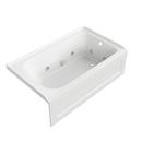 PROFLO&reg; White 60 x 36 in. Whirlpool Alcove Bathtub with Drain in White 