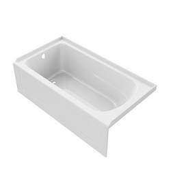 60 in. x 36 in. Soaker Alcove Bathtub with Left Drain in White