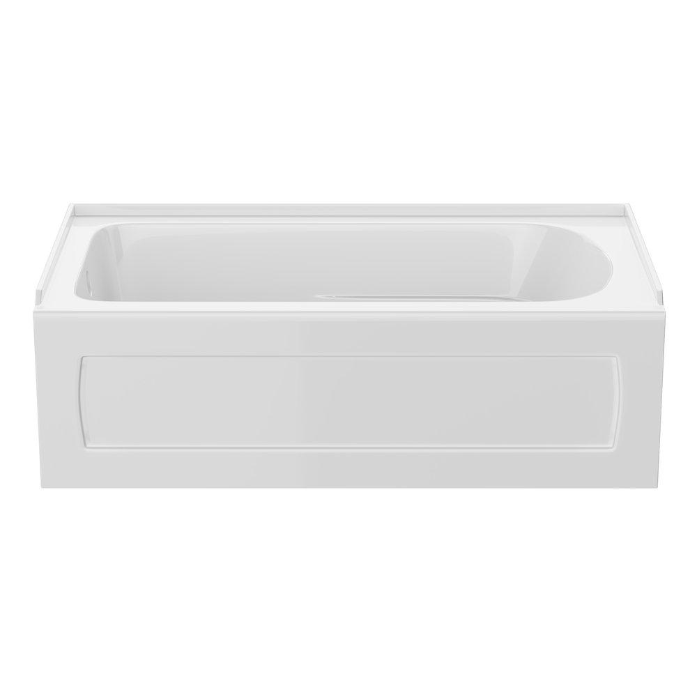 PROFLO&reg; White 60 x 36 in. Soaker Alcove Bathtub in White 