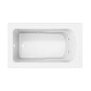PROFLO&reg; White 60 x 36 in. Whirlpool Drop-In Bathtub with Reversible Drain 