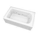 PROFLO® White 60 x 36 in. Whirlpool Alcove Bathtub with Drain in White