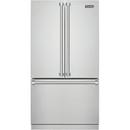 36 in. 22.1 cu. ft. Counter Depth, French Door and Full Refrigerator in Stainless Steel