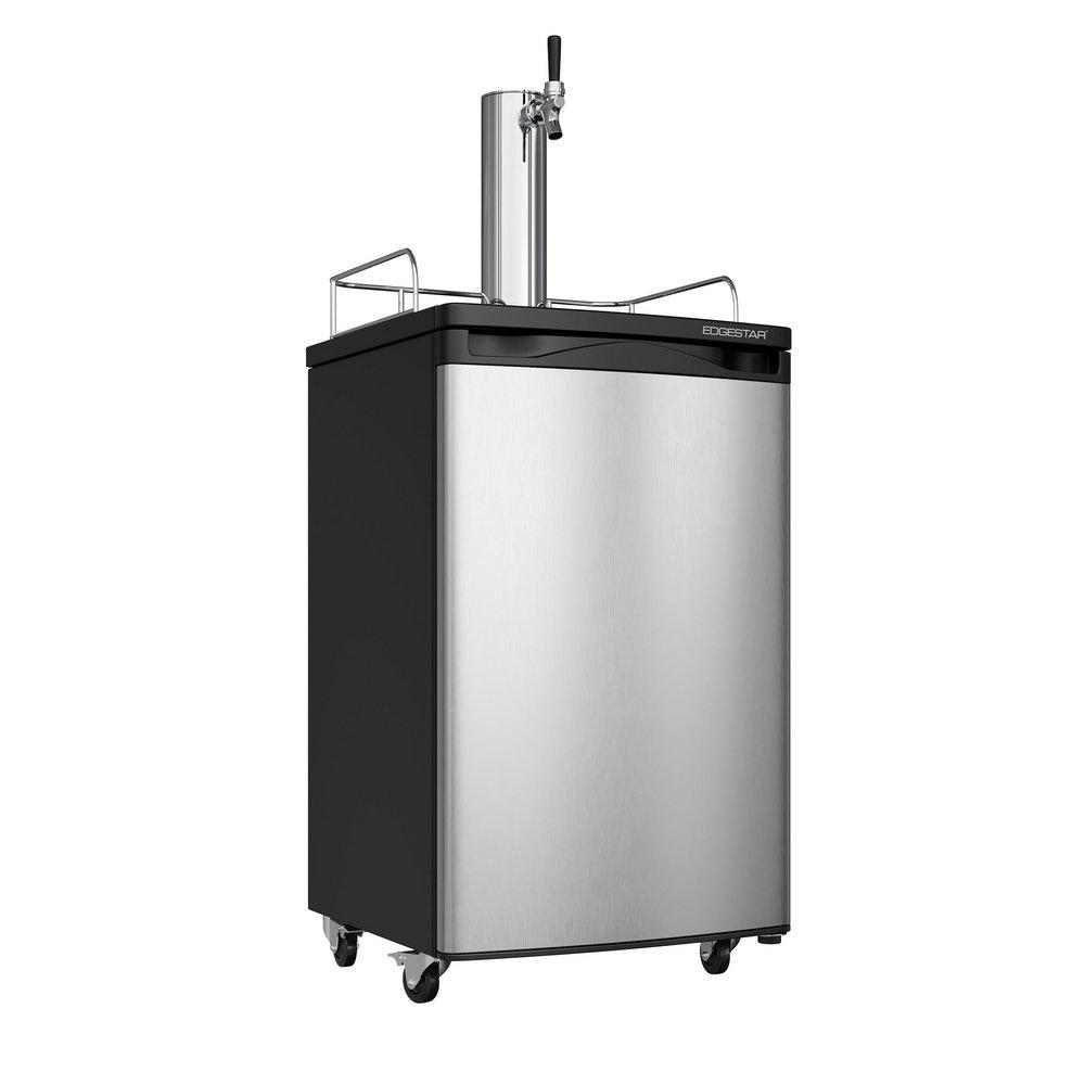 Edgestar Stainless Steel 20-3/16 in. Single Tap Beer Dispenser 