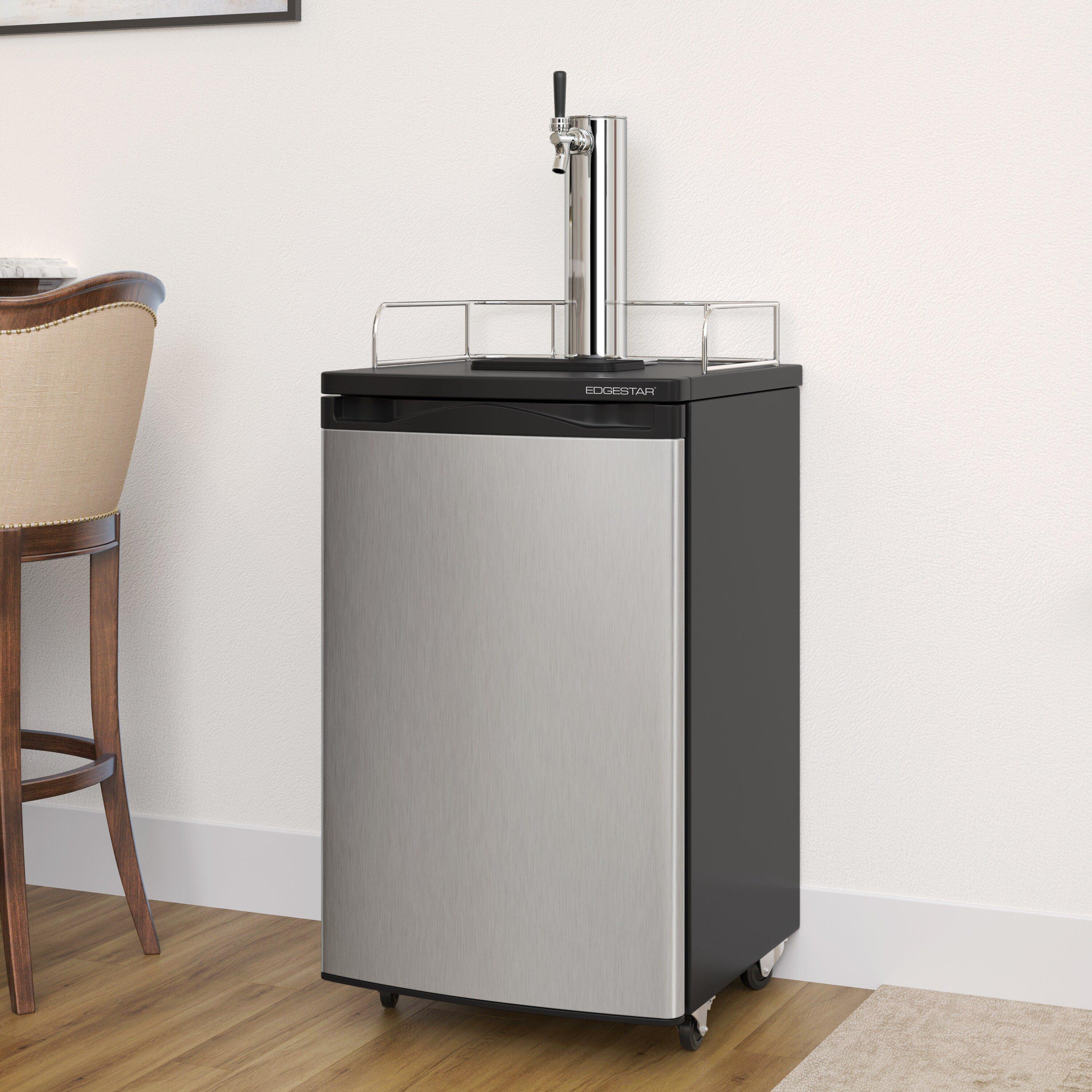 Edgestar Stainless Steel 20-3/16 in. Single Tap Beer Dispenser 