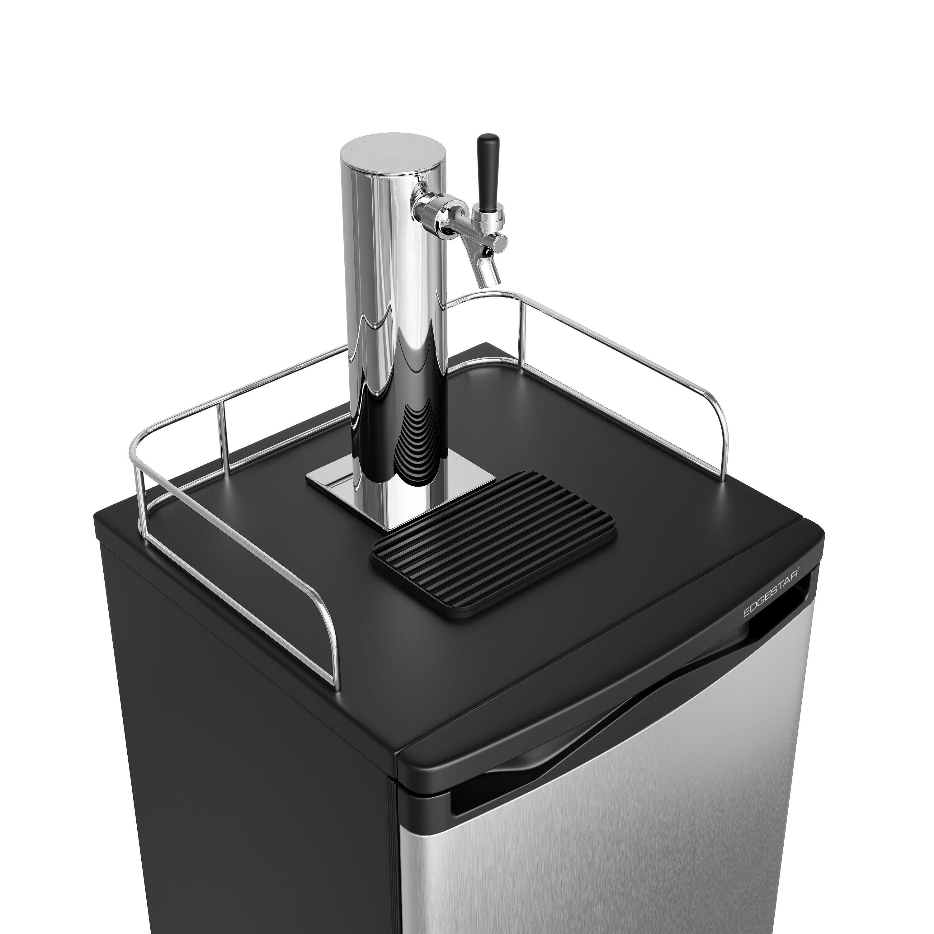 Edgestar Stainless Steel 20-3/16 in. Single Tap Beer Dispenser 