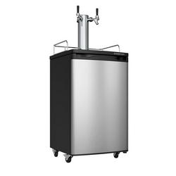 20-3/16 in. Dual Tap Beer Dispenser in Stainless Steel
