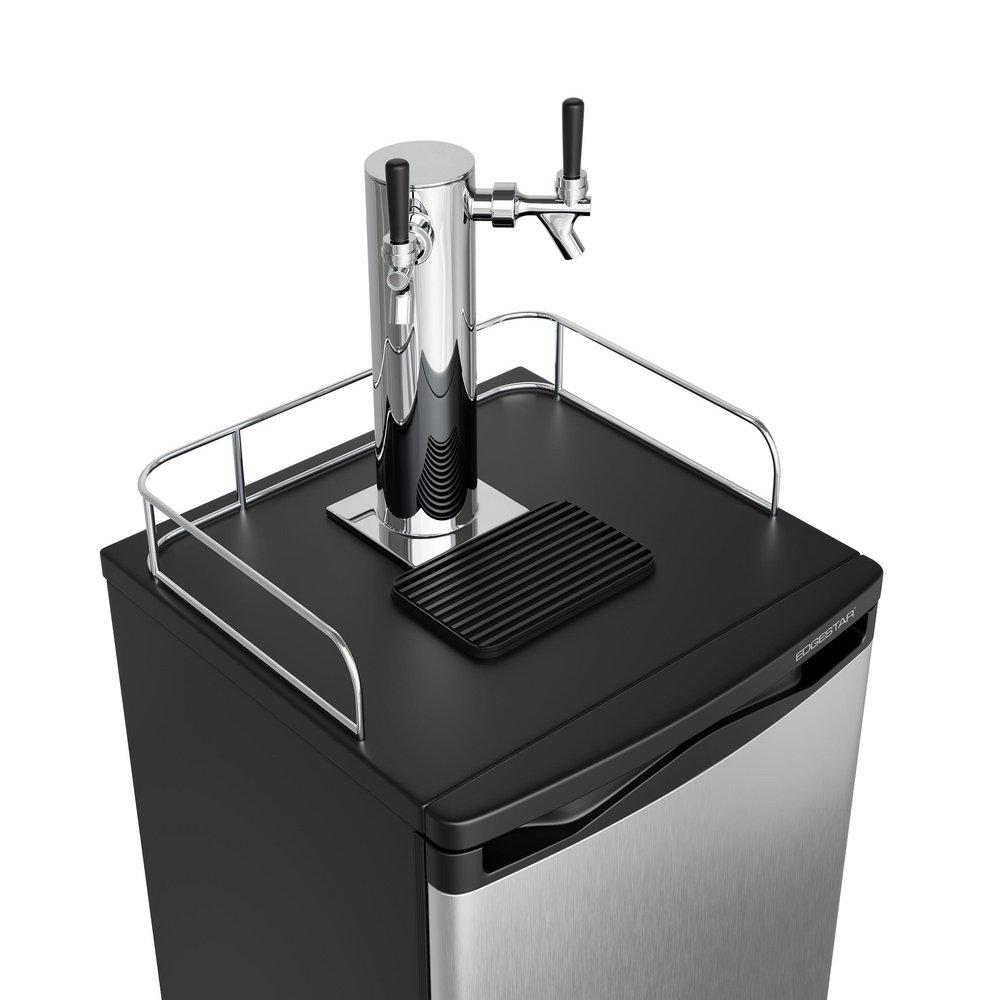 Edgestar Stainless Steel 20-3/16 in. Dual Tap Beer Dispenser 