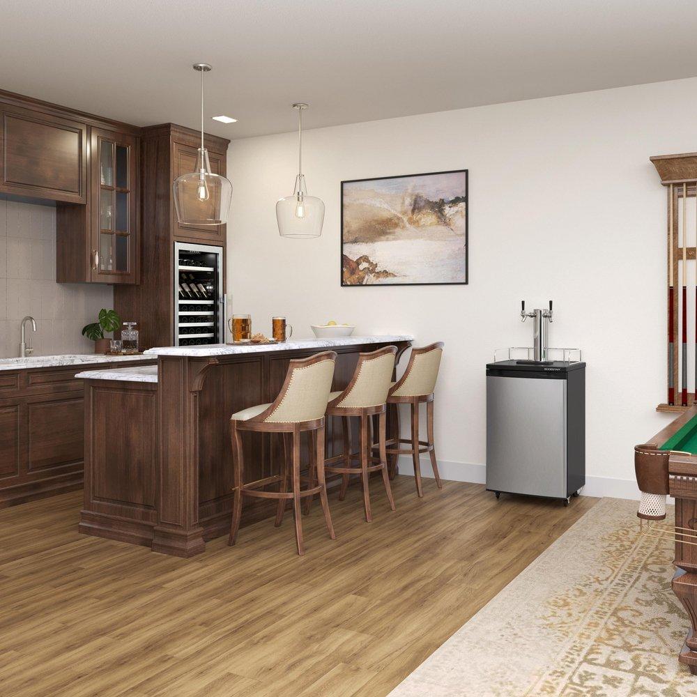 Edgestar Stainless Steel 20-3/16 in. Dual Tap Beer Dispenser 