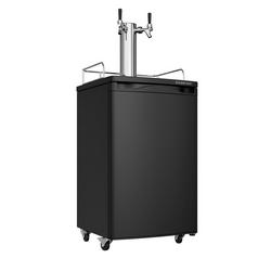 20-3/16 in. Dual Tap Beer Dispenser in Black