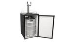 Edgestar Black 20-3/16 in. Dual Tap Beer Dispenser 