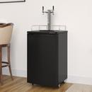 Edgestar Black 20-3/16 in. Dual Tap Beer Dispenser 