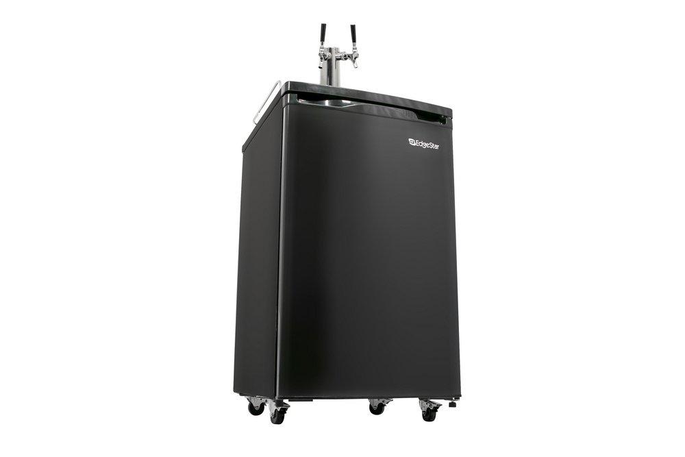 Edgestar Black 20-3/16 in. Dual Tap Beer Dispenser 