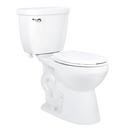 Miseno White 1.28 gpf Round Floor Mount Two Piece Toilet 