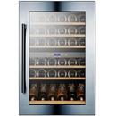 23-1/4 in. Built-in Wine Cooler with Reversible Hinge in Black with Stainless Steel
