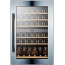 Summit Appliance Black/Stainless Steel 23-1/4 in. Built-in Wine Cooler with Reversible Hinge 