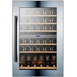 23-1/4 in. Built-in Wine Cooler with Reversible Hinge in Black with Stainless Steel