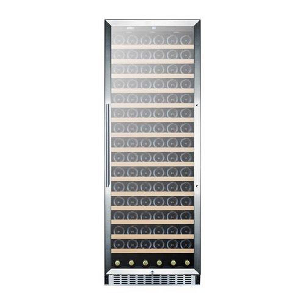 Summit Appliance Stainless Steel/Black 23-63/100 in. Freestanding Wine Cellar 