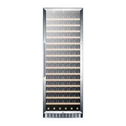 23-63/100 in. Freestanding Wine Cellar in Stainless Steel with Black