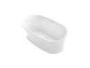 66-3/16 x 36-3/16 in. Freestanding Bathtub with Center Drain in White