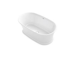 66-3/16 x 36-3/16 in. Freestanding Bathtub with Center Drain in White
