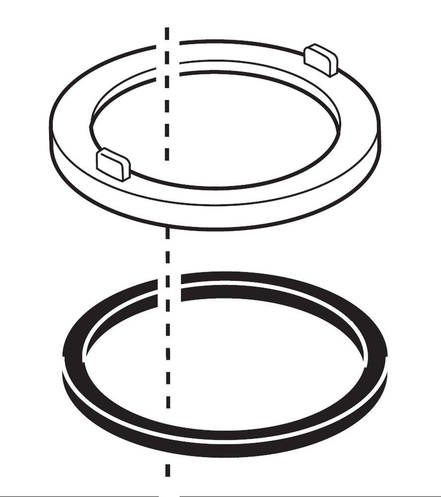 Delta Faucet Matte Black Trim Ring and Gasket 