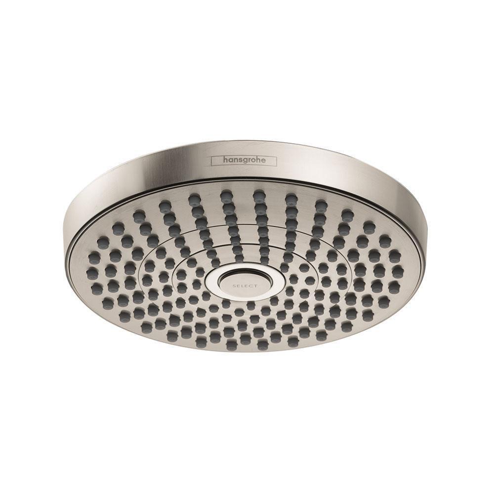 Hansgrohe Brushed Nickel Dual Function Rain and Intense Rain Showerhead 