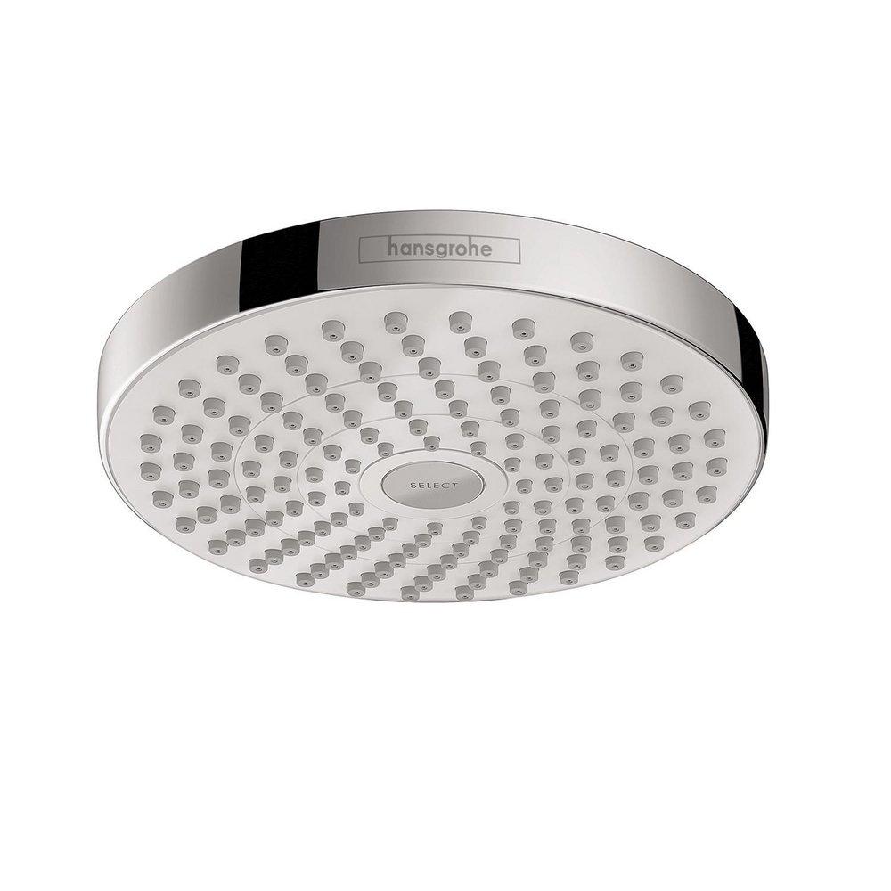 Hansgrohe Polished Chrome/White Dual Function Rain and Intense Rain Showerhead 