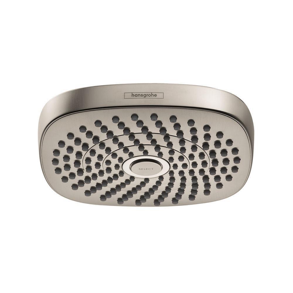 Hansgrohe Brushed Nickel Dual Function Rain and Intense Rain Showerhead 