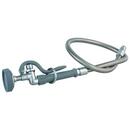 T&S Brass Silver/Grey MNPT Spray Valve with Flexible Hose in Silver and Grey 