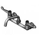 T&S Brass Chrome 8 CENTERS WALL MOUNT FAUCET 6 SWING NOZZLE WRIST ACTION HANDLES & 