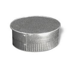 10 in. Galvanized Steel Duct Cap in Round Duct