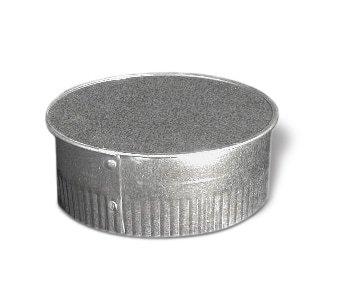 26 ga Galvanized Crimped Spiral End Cap 